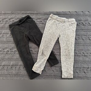 2 Pairs of Cat & Jack Black and Gray Kids Leggings Girls 3T